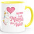 Einhorn Geschenk-Tasse Muttertag Beste Mama der Welt Unicorn Mother`s Day Kaffee-Tasse mit Innenfarbe MoonWorks®preview