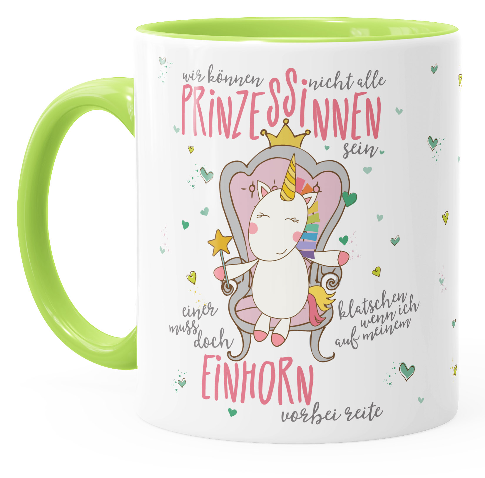 MoonWorks Keramik-Tasse „Pew Pew Madafakas“ – Mit Bösem Einhorn, 325 Ml, Spülmaschinengeeignet