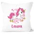 Einhorn Kissen-Bezug Namens-Kissen-Hülle Baumwolle personalisierte mit Namen Geschenke Dekokissen SpecialMe®preview