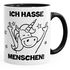 Einhorn Spruch - Ich hasse Menschen Kaffee-Tasse Trend Geschenk Kollegin MoonWorks®preview