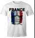 EM T-Shirt Herren Fußball Frankreich Flagge Fanshirt Waschbrettbauch MoonWorks®preview