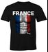 EM T-Shirt Herren Fußball Frankreich Flagge Fanshirt Waschbrettbauch MoonWorks®preview