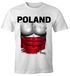 EM T-Shirt Herren Fußball Polen Flagge Fanshirt Polska Waschbrettbauch MoonWorkspreview