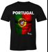 EM T-Shirt Herren Fußball Portugal Flagge Fanshirt Waschbrettbauch MoonWorks®preview