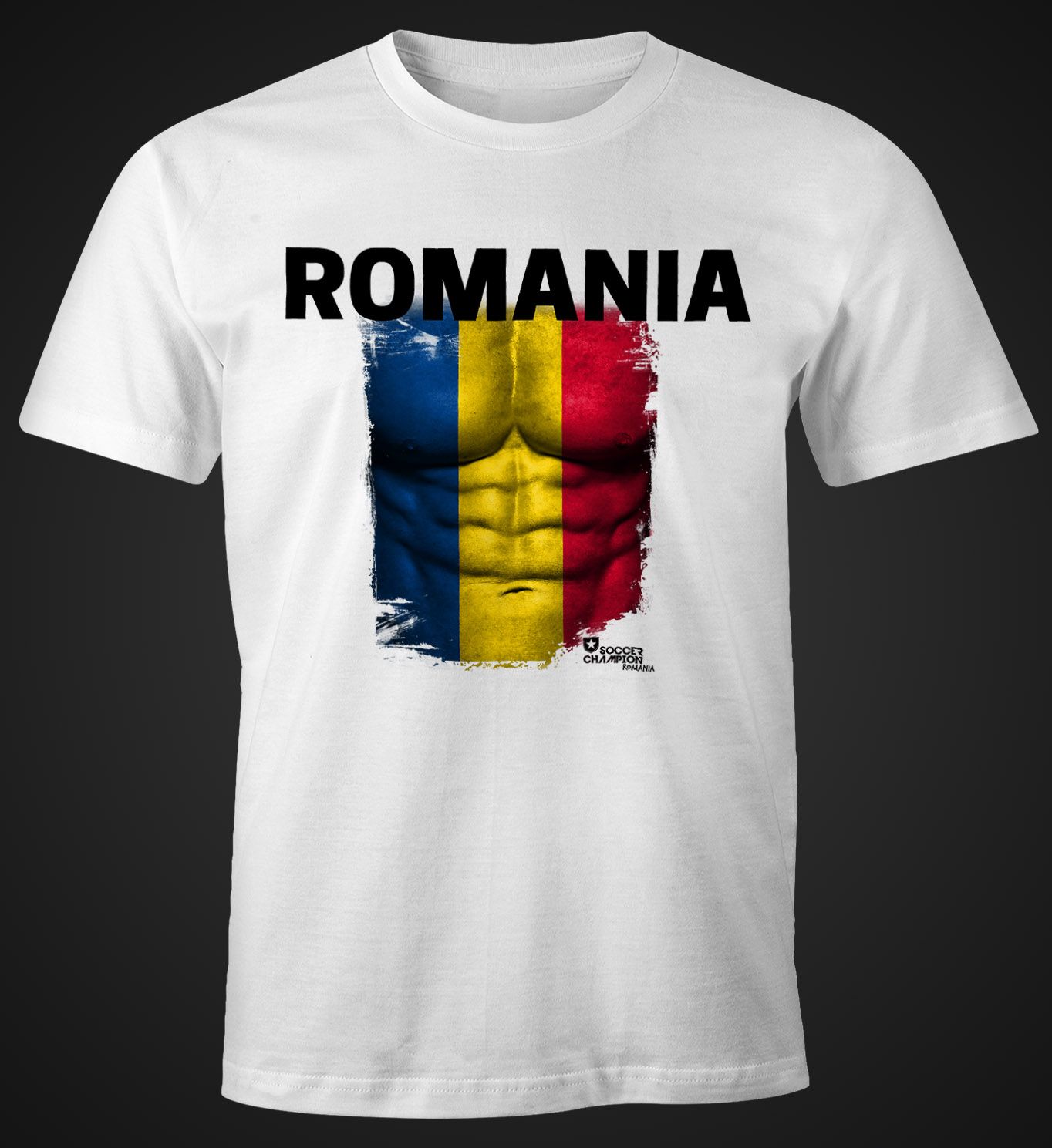 EM T-Shirt Herren Fußball Rumänien Flagge Fanshirt ...
