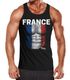 EM Tanktop Herren Fußball Frankreich Flagge Fanshirt Waschbrettbauch MoonWorks®preview