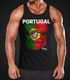 EM Tanktop Herren Fußball Portugal Flagge Fanshirt Waschbrettbauch MoonWorks®preview