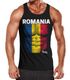 EM Tanktop Herren Fußball Rumänien Flagge Fanshirt Waschbrettbauch MoonWorks®preview