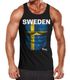 EM Tanktop Herren Fußball Schweden Flagge Fanshirt Waschbrettbauch MoonWorkspreview