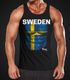 EM Tanktop Herren Fußball Schweden Flagge Fanshirt Waschbrettbauch MoonWorkspreview