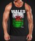 EM Tanktop Herren Fußball Wales Flagge Fanshirt Waschbrettbauch MoonWorks®preview