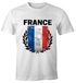 EM WM T-Shirt Herren Fußball Frankreich Flagge Vintage France Fanshirt MoonWorkspreview