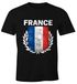 EM WM T-Shirt Herren Fußball Frankreich Flagge Vintage France Fanshirt MoonWorkspreview