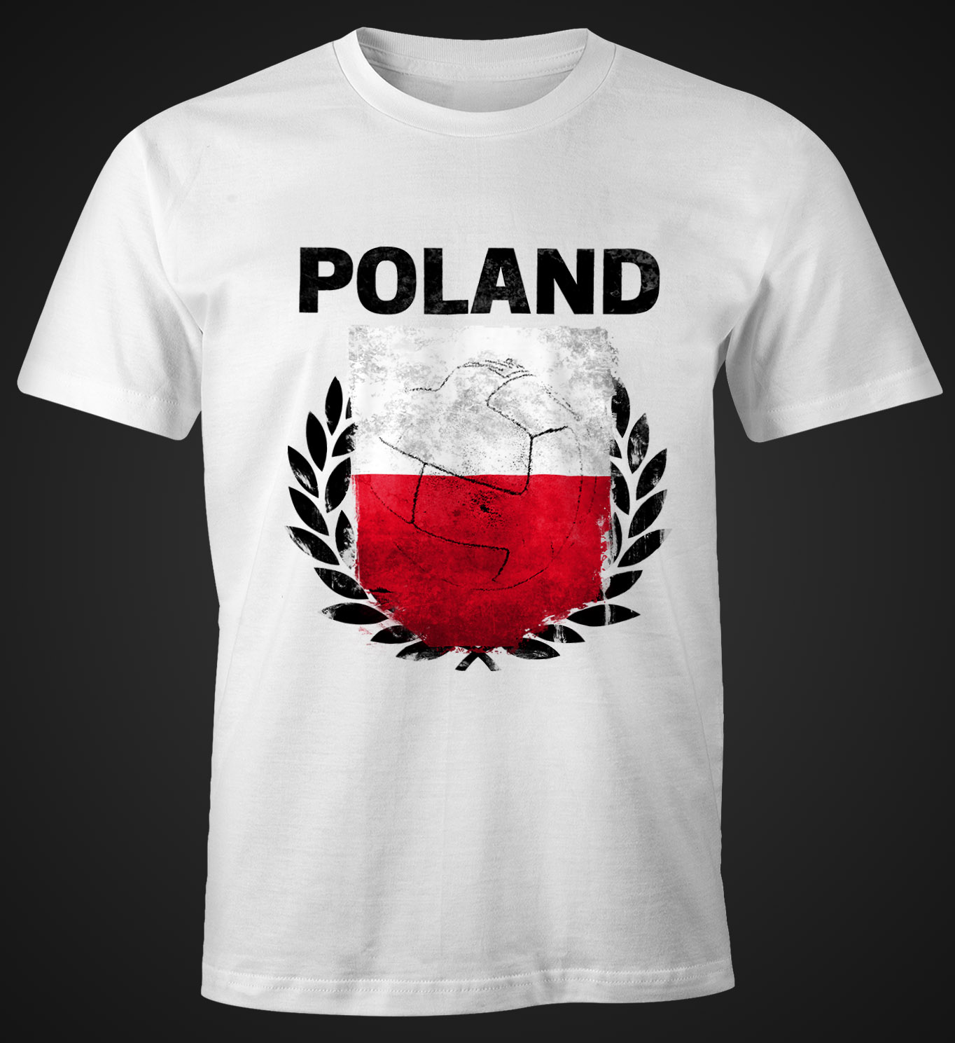 MoonWorks Damen T-Shirt Italien Fan Shirt – Mit Löwe Und Flagge, Slim Fit, 100% Baumwolle