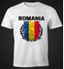 EM WM T-Shirt Herren Fußball Rumänien Flagge Vintage Romania Fanshirt MoonWorks®preview