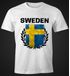 EM WM T-Shirt Herren Fußball Schweden Flagge Sweden Vintage Fanshirt MoonWorks®preview