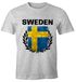 EM WM T-Shirt Herren Fußball Schweden Flagge Sweden Vintage Fanshirt MoonWorks®preview