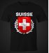 EM WM T-Shirt Herren Fußball Schweiz Flagge Vintage Suisse Fanshirt MoonWorks®preview