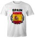 EM WM T-Shirt Herren Fußball Spanien Flagge Vintage Spain Fanshirt MoonWorks®preview