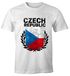 EM WM T-Shirt Herren Fußball Tschechien Flagge Vintage Fanshirt MoonWorks®preview