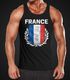 EM WM Tanktop Fanshirt Herren Fußball Frankreich Flagge France Vintage MoonWorkspreview
