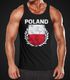EM WM Tanktop Fanshirt Herren Fußball Polen Flagge Poland Vintage MoonWorks®preview