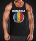 EM WM Tanktop Fanshirt Herren Fußball Rumänien Flagge Romania Vintage MoonWorks®preview