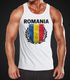 EM WM Tanktop Fanshirt Herren Fußball Rumänien Flagge Romania Vintage MoonWorks®preview