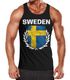 EM WM Tanktop Fanshirt Herren Fußball Schweden Flagge Sweden Vintage MoonWorks®preview