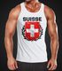 EM WM Tanktop Fanshirt Herren Fußball Schweiz Flagge Suisse Vintage MoonWorks®preview