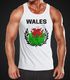 EM WM Tanktop Fanshirt Herren Fußball Wales Flagge Vintage Muskelshirt MoonWorkspreview