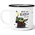Emaille-Tasse Baby-Yoda Spruch lustig Stark der Kaffee sein muss Geschenk Kaffeeliebhaber Bürotasse Moonworks®preview
