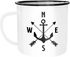 Emaille Tasse Becher Anker Kompass Pfeile Arrows Campingbacher Kaffeetasse Moonworks®preview