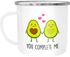Emaille Tasse Becher Avocado Love - You complete me Kaffeetasse Geschenk Liebe Moonworks®preview