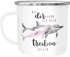 Emaille Tasse Becher Bei dir kann ich mich treiben lassen Delfin Delphin Liebe Spruch Liebesspruch Geschenk Weihnachten Valentinstag Moonworks®preview