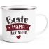 Emaille Tasse Becher Beste/r Mama/Papa Geschenk Mama Papa Geburtstag Weihnachten Danke sagen Kaffeetasse Moonworks®preview