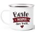 Emaille Tasse Becher Beste/r Mama/Papa Geschenk Mama Papa Geburtstag Weihnachten Danke sagen Kaffeetasse Moonworks®preview