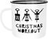 Emaille Tasse Becher Christmas Workout Flaschenöffner Korkenzieher Weihnachten lustig Weihnachtstasse Moonworks®preview