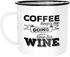 Emaille Tasse Becher Coffee keeps me going until it`s time for wine Kaffeetasse Bürotasse Moonworks®preview