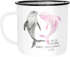 Emaille Tasse Becher Geschenk Liebe Spruch weil du mich daran erinnerst einfach glücklich zu sein Delfin Delphin Moonworks®preview