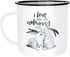 Emaille Tasse Becher Hase I love you like nobunny else Geschenk Liebe Spruch Liebespruch Wortspiel Watercolor Moonworks®preview