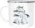 Emaille Tasse Becher Hase I love you like nobunny else Geschenk Liebe Spruch Liebespruch Wortspiel Watercolor Moonworks®preview