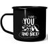 Emaille Tasse Becher I love you to the mountains and back Geschenk Valentinstag Liebe Spruch Wandern Kaffeetasse Moonworks®preview