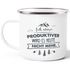 Emaille Tasse Becher Ich atme Produktiver wird es heute nicht mehr Spruch lustig Kaffeetasse Moonworks®preview