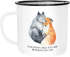 Emaille Tasse Becher Ich will dich heute morgen nächste Woche Fuchs Geschenk Liebe Spruch verliebt Freund Freundin Kaffeetasse Moonworks®preview