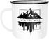 Emaille Tasse Becher Into The Wild Berge Skyline Kaffee-Tasse Autiga®preview