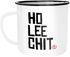 Emaille Tasse Becher Kaffee-Tasse Fun Tasse Spruch Ho Lee Chit Holy Shit Moonworks®preview