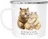 Emaille Tasse Becher Liebe Spruch mit dir kann ich träumen Geschenk Valentinstag Weihnachten Liebesspruch verliebte Bären Kaffeetasse Moonworks®preview