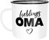 Emaille Tasse Becher Lieblingsoma Geschenk Oma Kaffeetasse Moonworks®preview