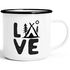 Emaille Tasse Becher Love Camping Outdoor Design Zelt-Motiv Travelling Trekking Kaffeetasse Moonworks®preview